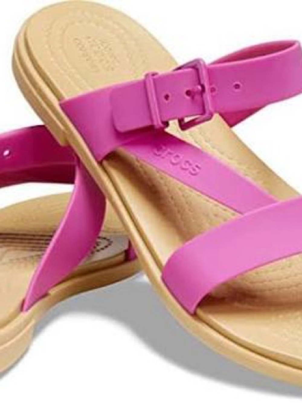CROCS Pink and Tan Women’s Sandals